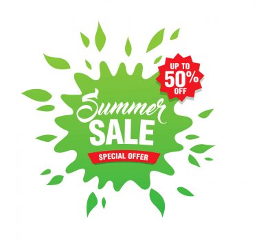 yaz satış şablonu afişi