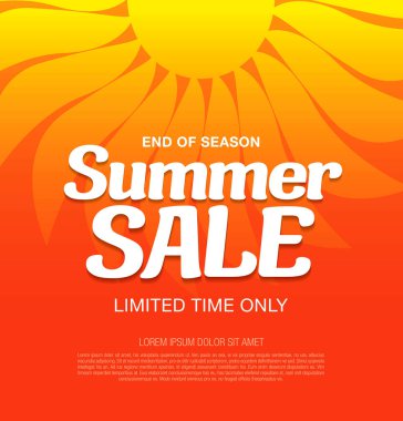 yaz satış şablonu afişi