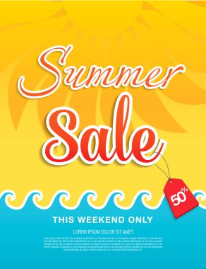 yaz satış şablonu afişi