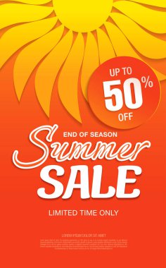 yaz satış şablonu afişi