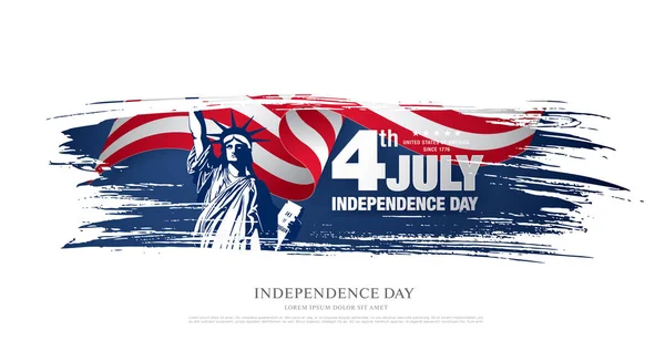 Amerika 'nın bağımsızlık günü afişi — Stok Vektör