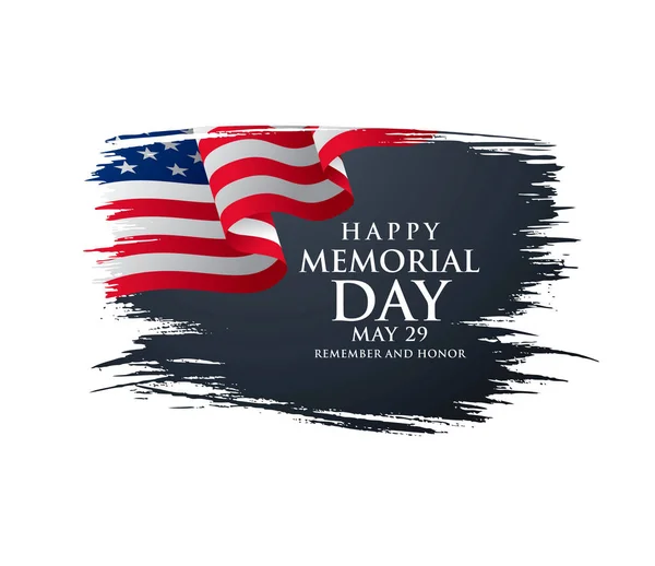 Amerikai Memorial day banner — Stock Vector