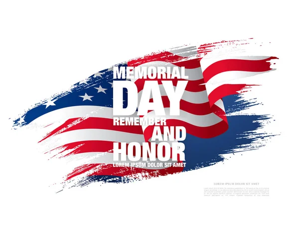 Amerikan Memorial gün afiş — Stok Vektör