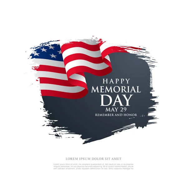 Amerikan Memorial gün afiş — Stok Vektör