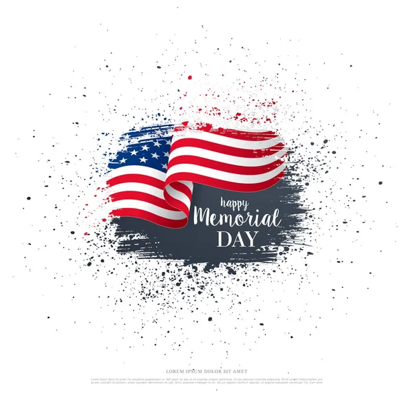 American Memorial day banner — Stock Vector