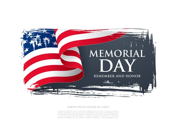 Amerikai Memorial day banner — Stock Vector
