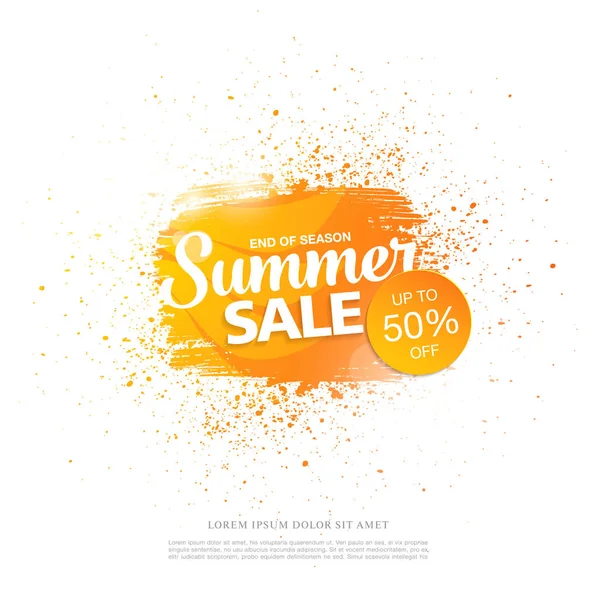 Banner de plantilla de venta de verano — Vector de stock