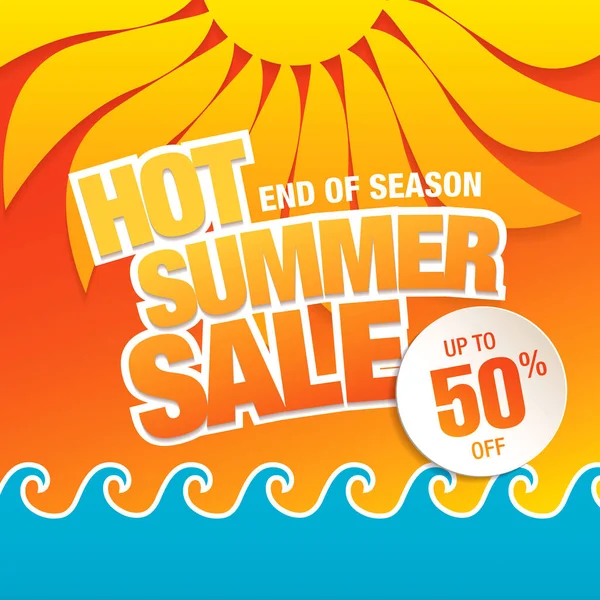 Banner modelo de venda de verão —  Vetores de Stock