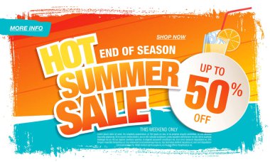 yaz satış şablonu afişi