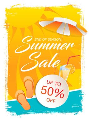 yaz satış şablonu afişi