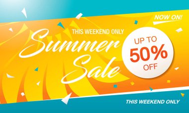 Yaz Satılık şablon afiş parlak renkler