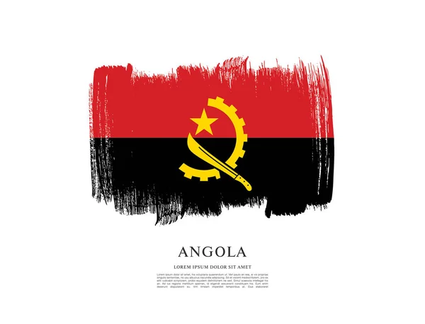 Présentation du drapeau Angola — Image vectorielle