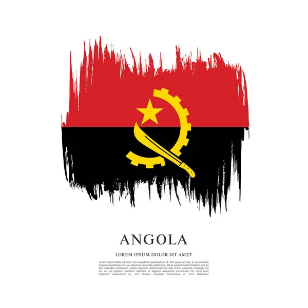 Présentation du drapeau Angola — Image vectorielle