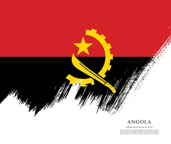 Présentation du drapeau Angola — Image vectorielle