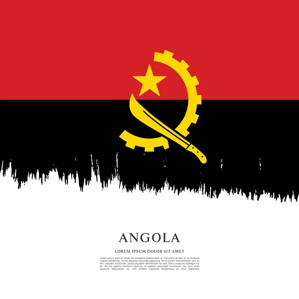 Angola diseño de la bandera — Archivo Imágenes Vectoriales