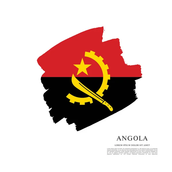 Présentation du drapeau Angola — Image vectorielle