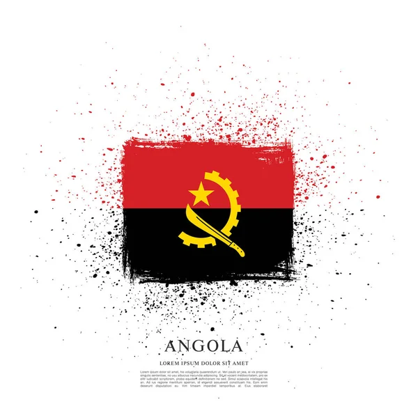 Angola diseño de la bandera — Archivo Imágenes Vectoriales