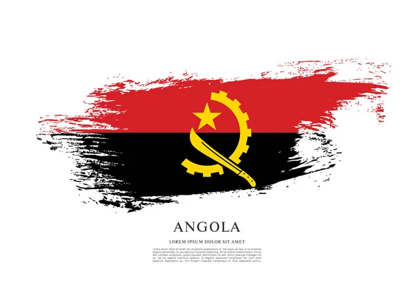 Présentation du drapeau Angola — Image vectorielle