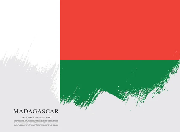 Madagascar diseño de la bandera — Vector de stock