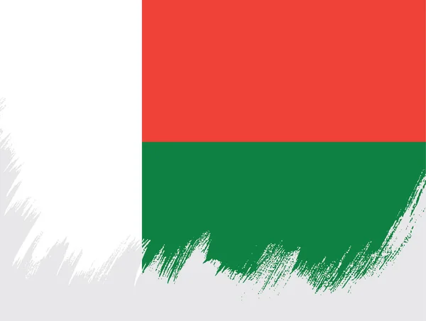 Mise en page drapeau Madagascar — Image vectorielle