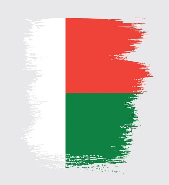 Madagascar diseño de la bandera — Vector de stock