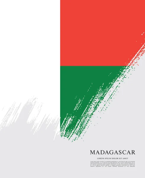 Madagaskar-Flagge — Stockvektor