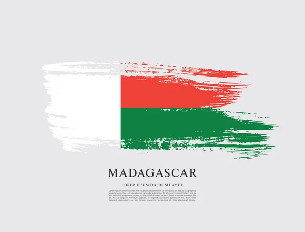 Madagascar diseño de la bandera — Archivo Imágenes Vectoriales