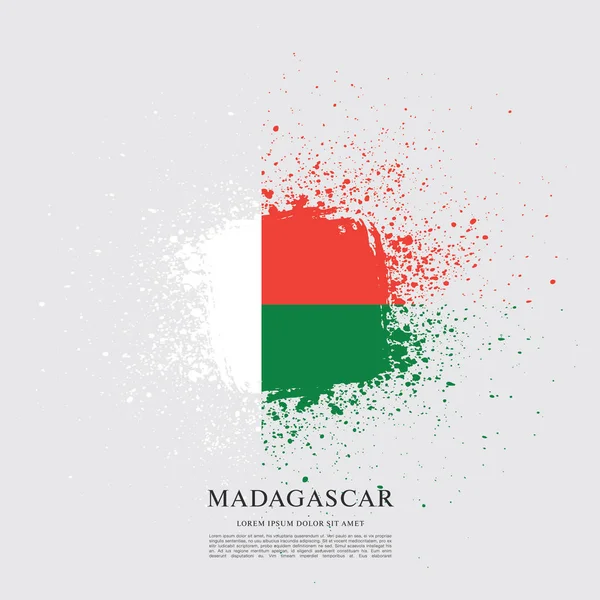 Madagascar diseño de la bandera — Archivo Imágenes Vectoriales