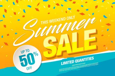 yaz satış şablonu afişi