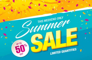 yaz satış şablonu afişi