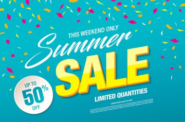 yaz satış şablonu afişi