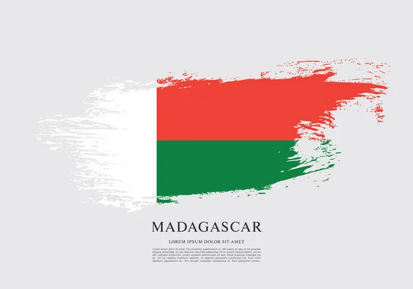 Rozložení vlajka Madagaskaru — Stockový vektor