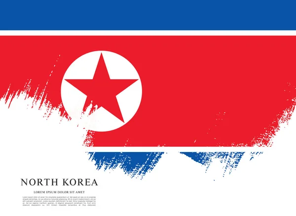 Прапор Північної Кореї макета — стоковий вектор