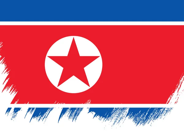 Corea del Norte bandera de diseño — Archivo Imágenes Vectoriales