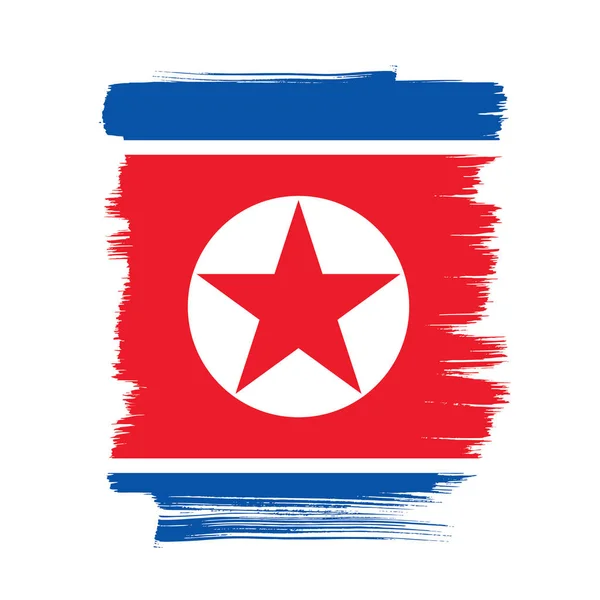 Nordkorea flagga layout — Stock vektor