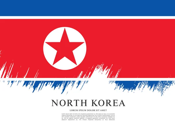 Nordkoreanische Flagge — Stockvektor