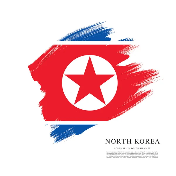 Corea del Norte bandera de diseño — Archivo Imágenes Vectoriales