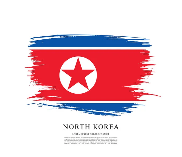 Corea del Norte bandera de diseño — Archivo Imágenes Vectoriales