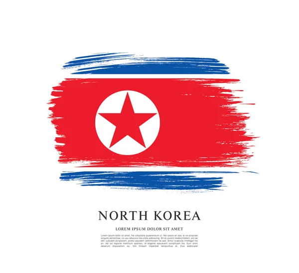 Nordkorea flagga layout — Stock vektor