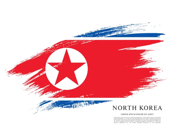 Corea del Norte bandera de diseño — Archivo Imágenes Vectoriales