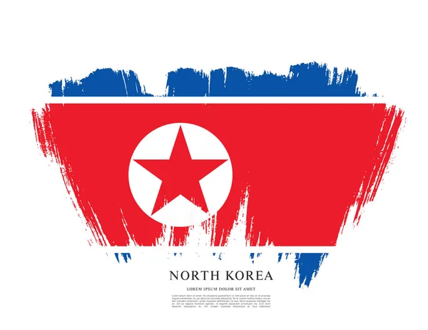 Severní Korea příznak rozložení — Stockový vektor