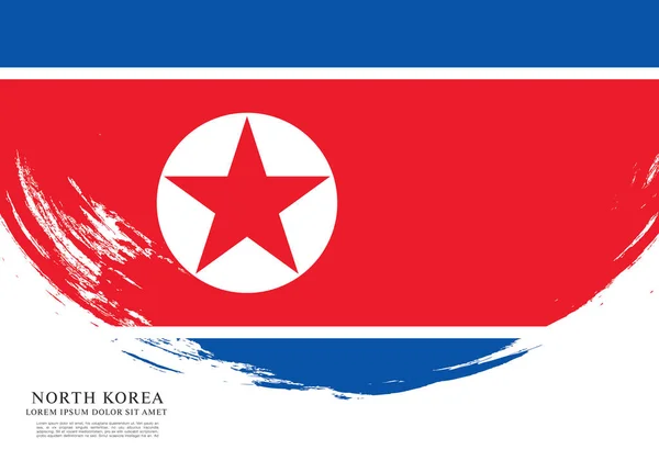 Corea del Norte bandera de diseño — Archivo Imágenes Vectoriales