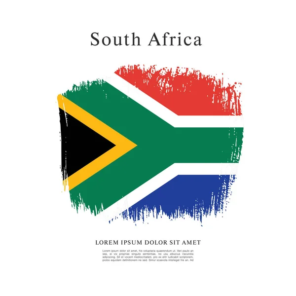 Syd Afrika flagga layout — Stock vektor