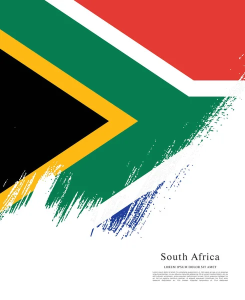 Syd Afrika flagga layout — Stock vektor