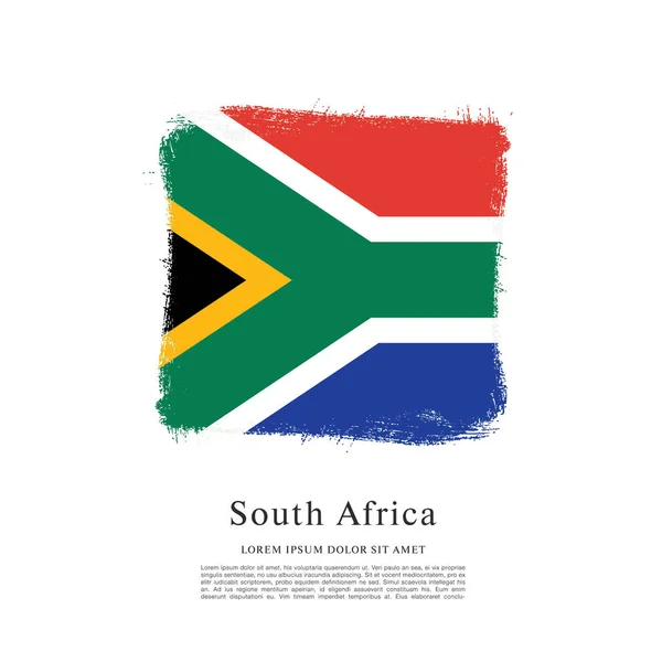 Syd Afrika flagga layout — Stock vektor