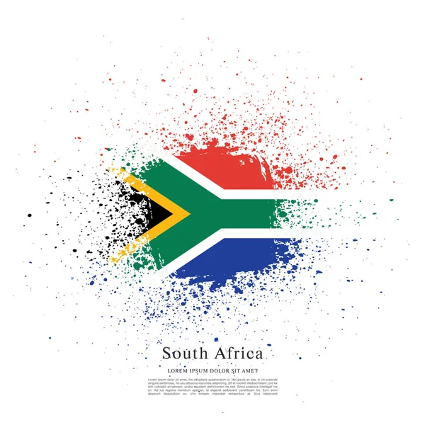 Syd Afrika flagga layout — Stock vektor