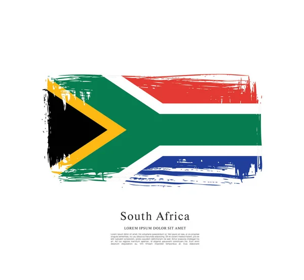 Syd Afrika flagga layout — Stock vektor