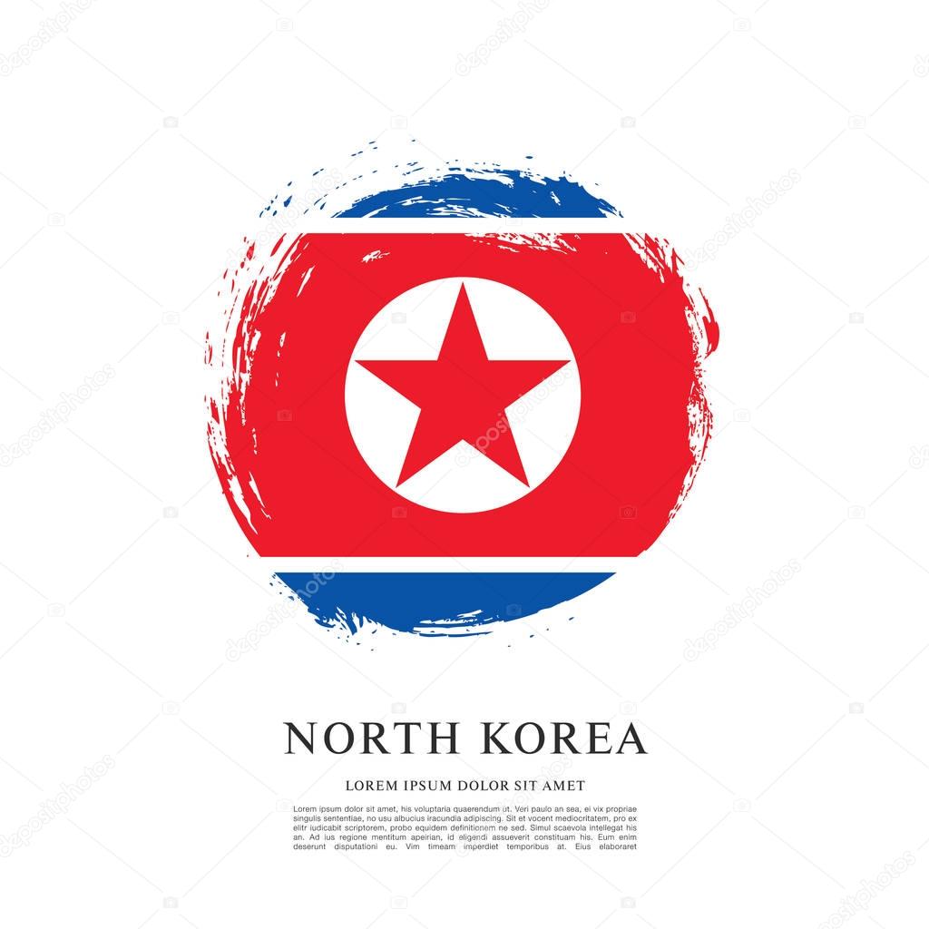 North Korea flag layout