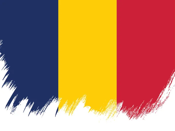 Mise en page drapeau Tchad — Image vectorielle