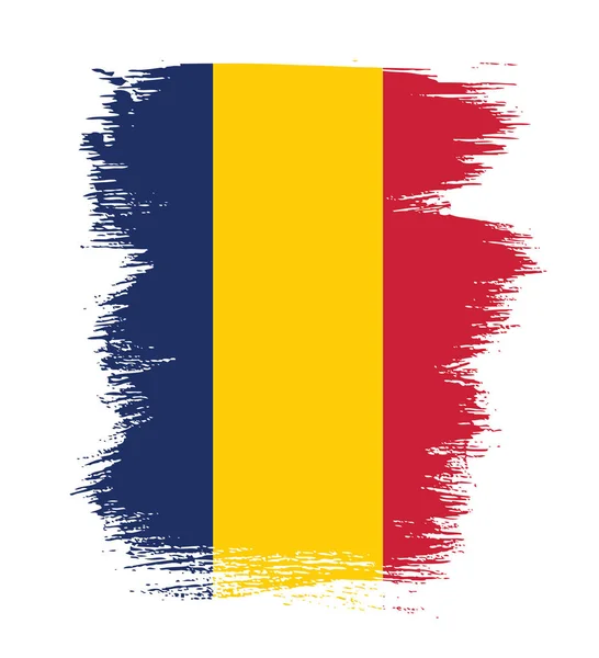 Mise en page drapeau Tchad — Image vectorielle